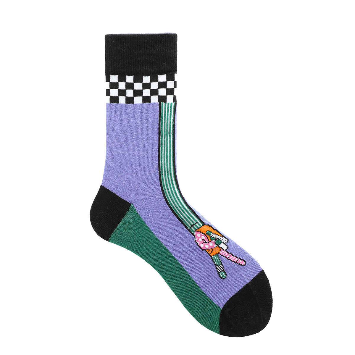 The Wave Of Colorful Socks Finger Pattern Socks For Men And Women In Tube Socks Personalized Wild Graffiti